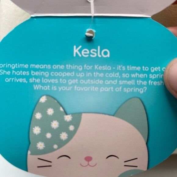 Squishmallow 12" Kesla Cat Stackable with Daisy Flowers Plush Pillow Toy - Picture 7 of 11